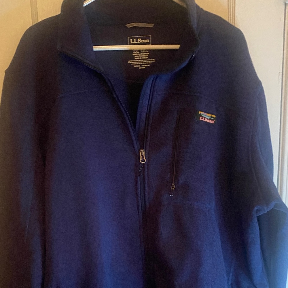 EUC Men’s LL. Bean Deep Blue Zip-Up Fleece